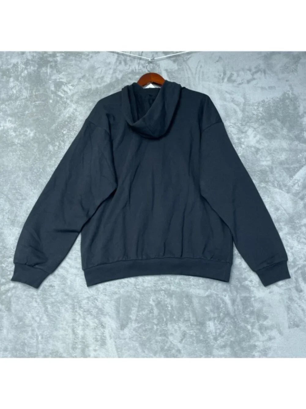 Adidas Men's Size L Black Hoodie Sweatshirt Cotton Blend Pullover  F1032